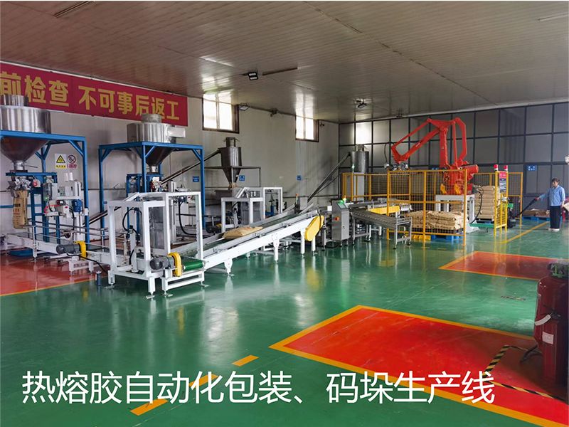 熱熔膠自動化包裝、碼垛生產(chǎn)線